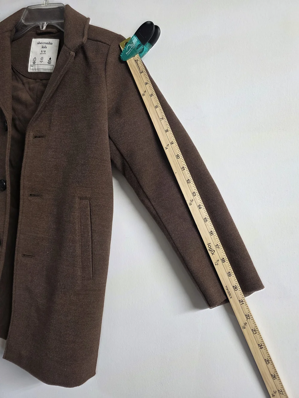 Abercrombie Kids Brown Wool-Blend Pea Coat Size 9/10 Brown.